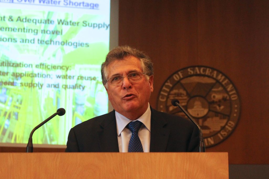 Prof. Eilon Adar speaking at the “Israel Water Technology: Opportunities for California ” symposium in Sacramento
