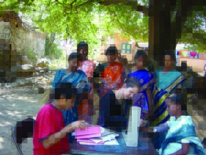 Neil and Maria in India outdoor clinic IHM